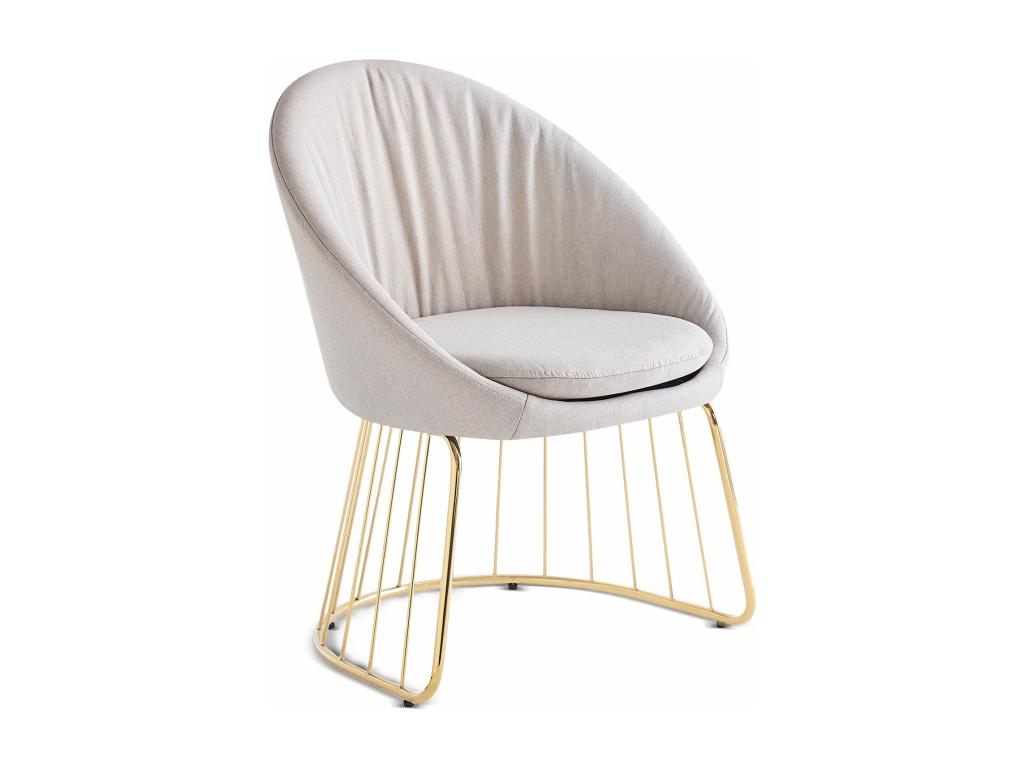 Meubiana 84cm Beige Fabric Designer Chair