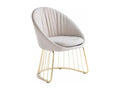 Meubiana 84cm Beige Fabric Designer Chair