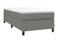Dark grey bed frame (90x190 cm) without mattress, fabric