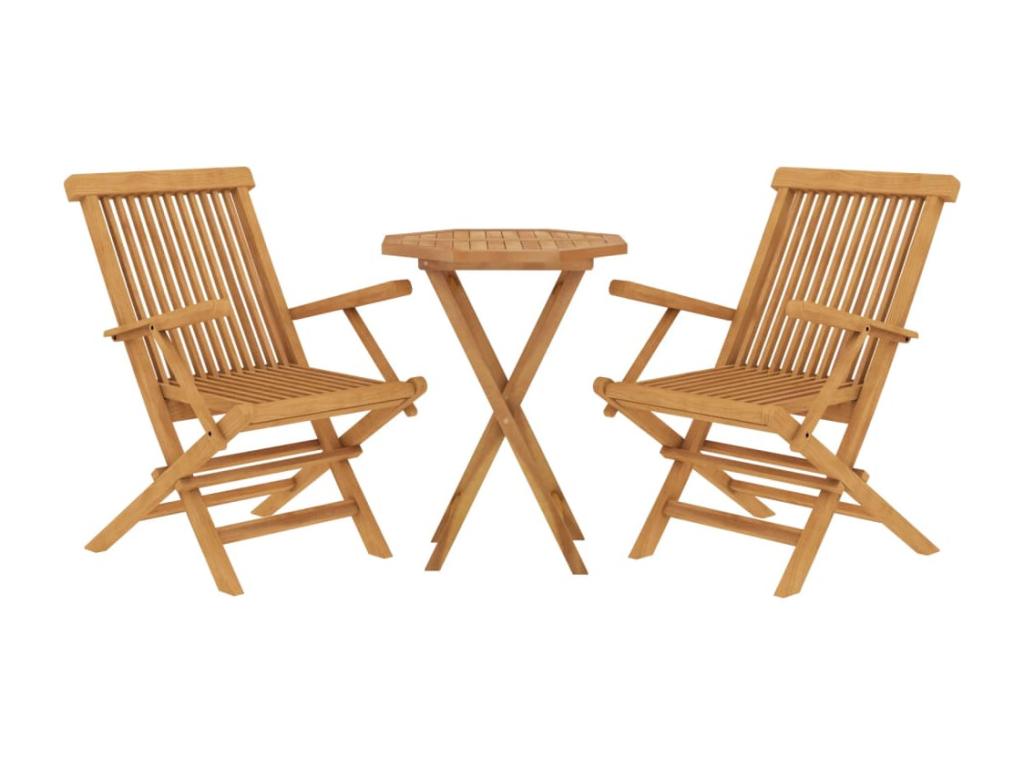 3-piece garden dining set Solid teak wood