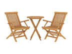 3-piece garden dining set Solid teak wood