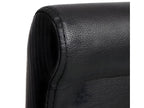Meubiana-C33 bar stool, matte black with dark faux leather legs