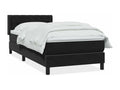Homzora bed base with black 80x210 cm velvet mattress