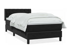 Homzora bed base with black 80x210 cm velvet mattress