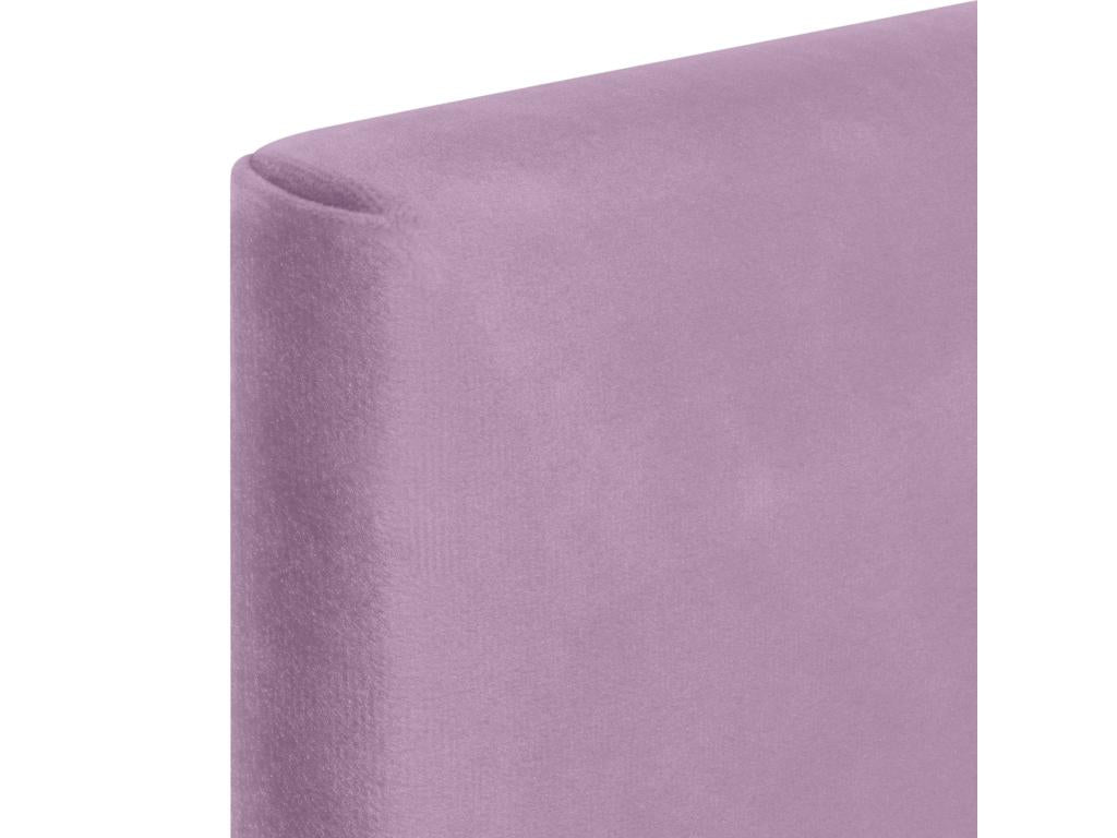 Meubiana Smooth Velvet Headboard with Buttons 105x105 with Bed Legs 105 - Pink