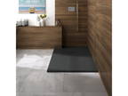 Meubiana 160x100 Kinerock evo biolex rectangular black shower tray