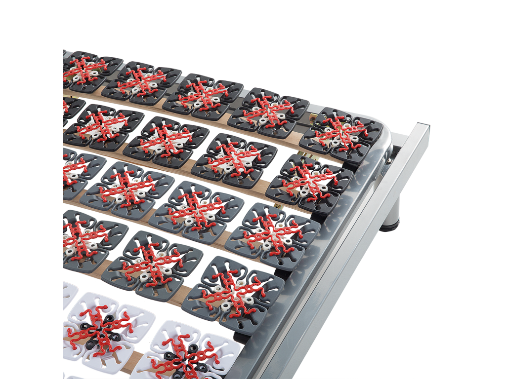 Set of 2 STAR 180x200 cm manually adjustable bed bases, light grey