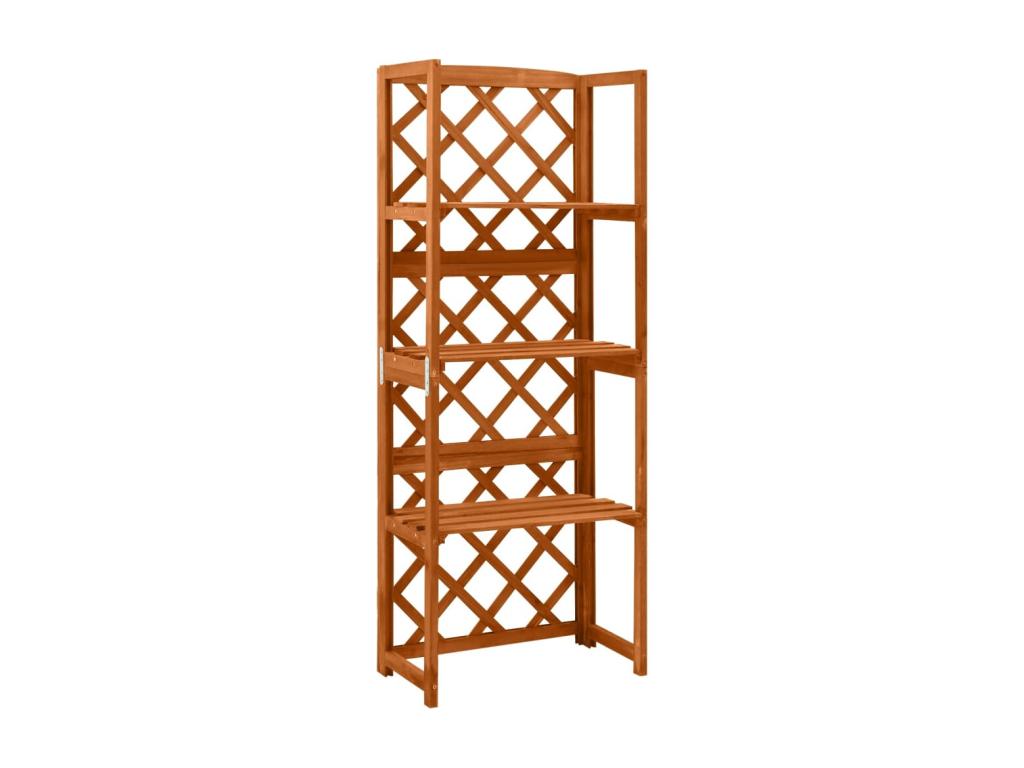 Trellis with shelves 55x30x140 Solid fir wood