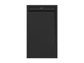 Black shower tray with slate finish, Meubiana SMART colored grate - 170x80 cm