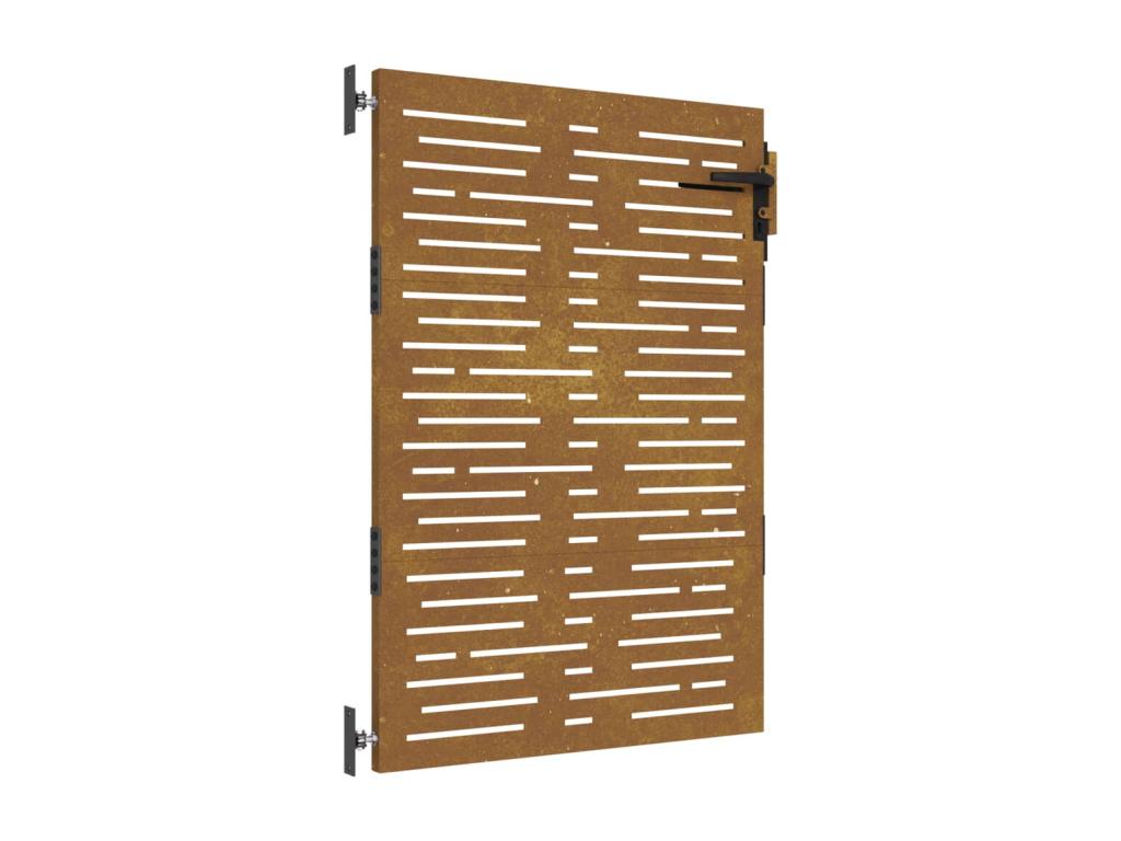 Garden gate 85x125 Corten steel square design