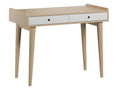 Retro White Wood Desk with 2 Drawers
