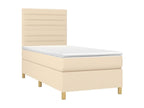 Meubiana bed base with cream mattress 100x200 fabric
