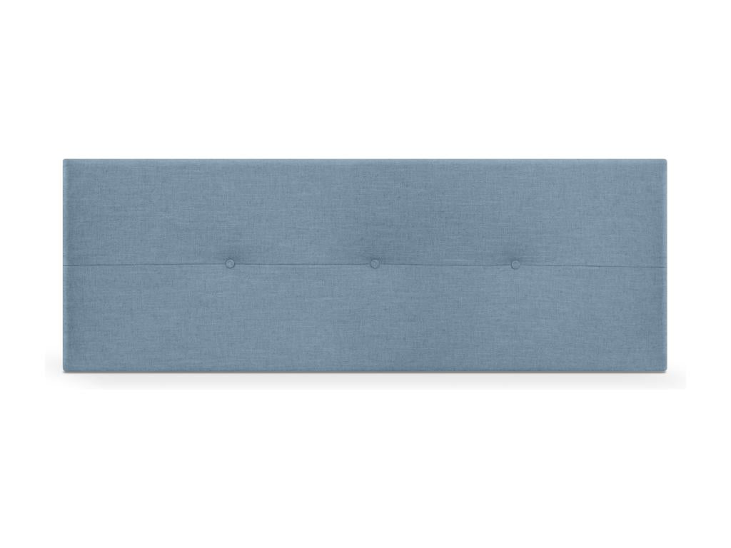 Meubiana Natural Linen Headboard with Buttons 160x50cm for 150/160cm Beds - Blue