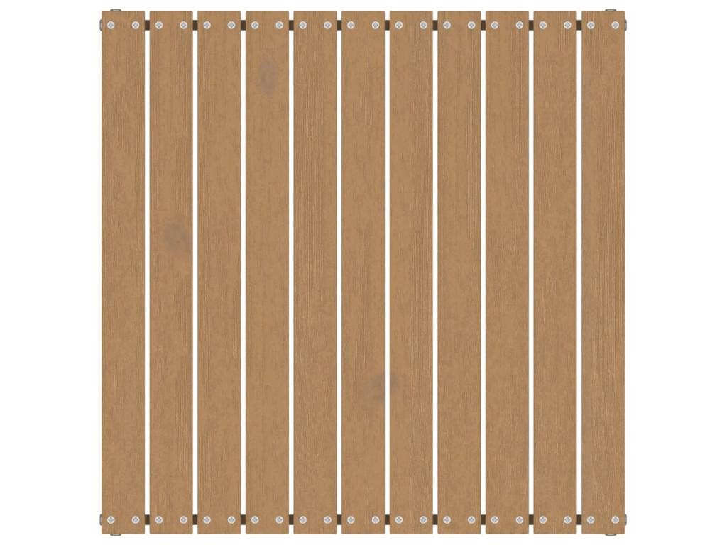 Garden footrest 70x70x30 Honey brown Solid pine wood