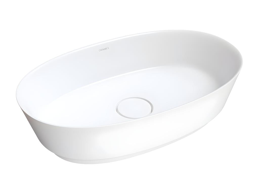 Neo M countertop washbasin, 60x36 cm, matte white