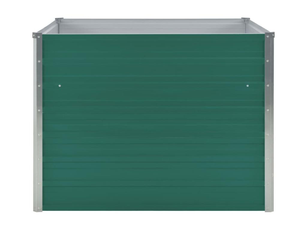 Planter 100x100x77 cm Galvanized Steel Green