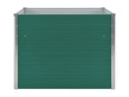 Planter 100x100x77 cm Galvanized Steel Green