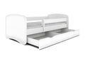 Meubiana white children's bed with slatted bases and removable safety rail - 70x140