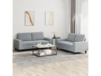 2-piece sofa set in light grey fabric