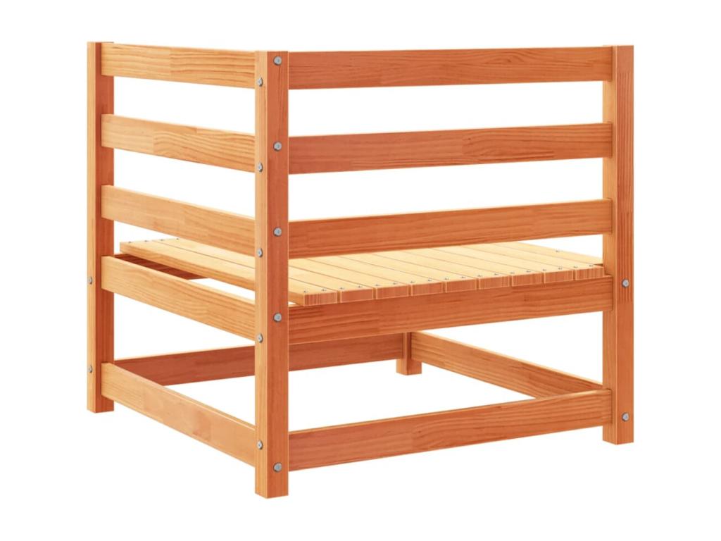 12-piece garden furniture set, brown wax finish, solid pine wood