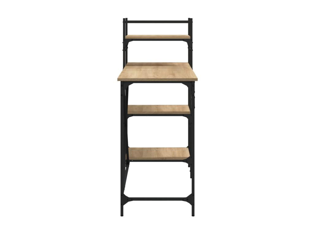 Meubiana oak computer desk with shelves, 120x47x109 cm