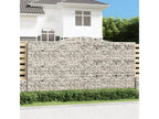 6-piece arched gabion baskets, 400x30x200/220 cm, galvanized iron