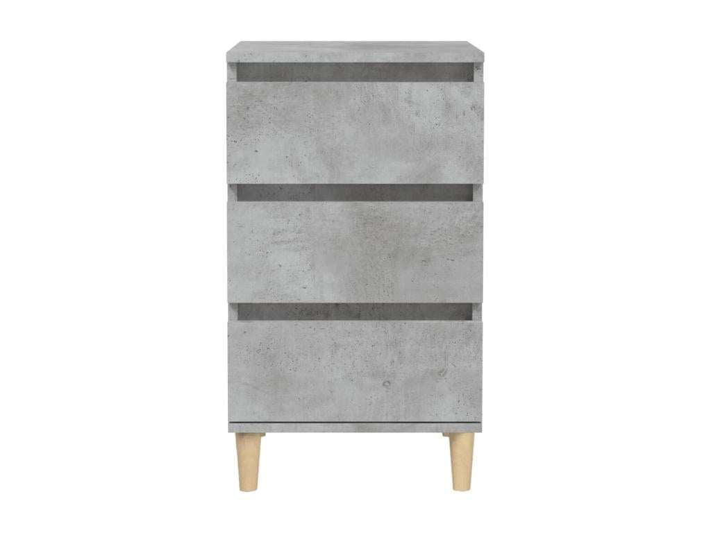 Concrete grey bedside table 40x35x70 cm engineered wood