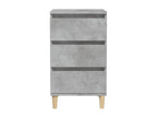 Concrete grey bedside table 40x35x70 cm engineered wood