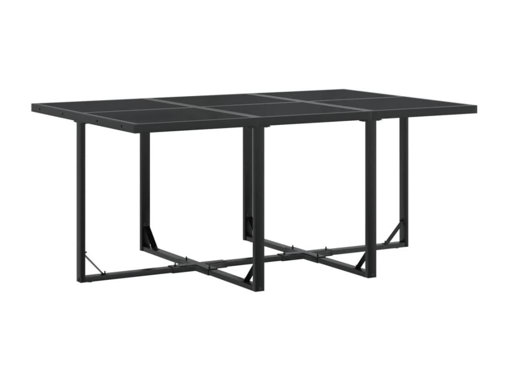 11-piece black textilene garden dining set