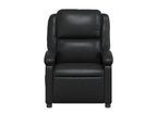 Black Faux Leather Reclining Armchair