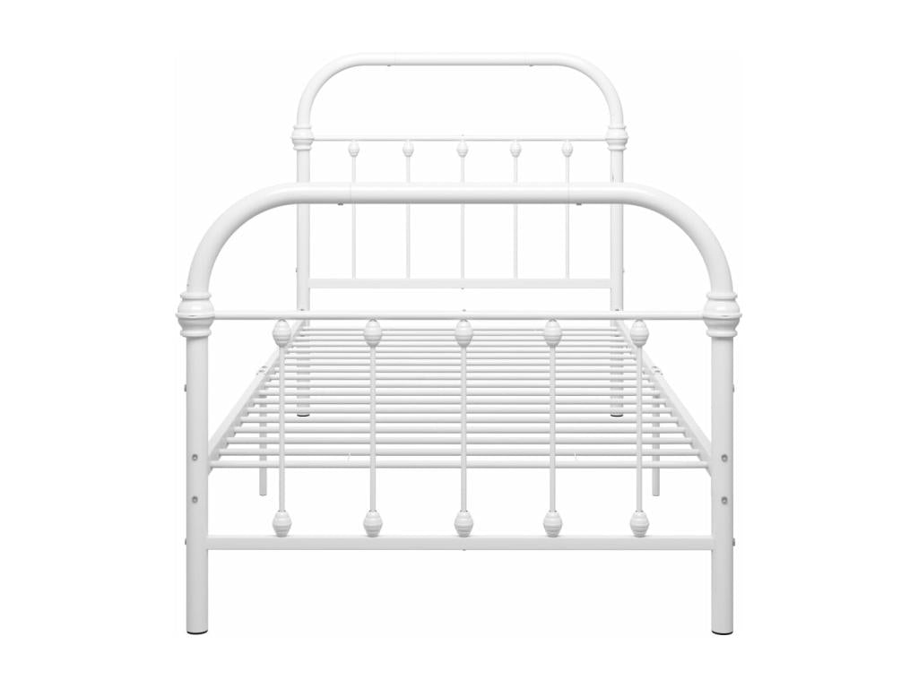 White Metal Bed Frame 100x200 cm
