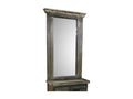 Entrance with brown wooden mirror 45x20x184h