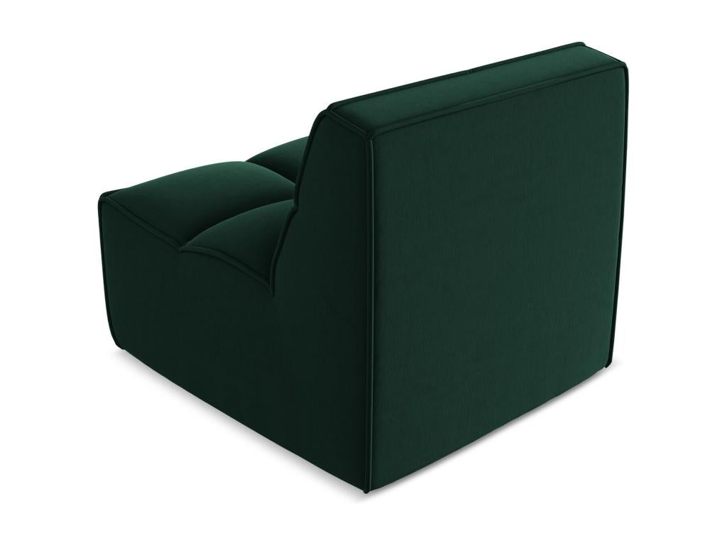Armchair for modular sofa in velvet - bottle green - Meubiana