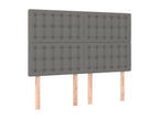 4-Piece Headboard Set, Dark Grey, 72x5x78/88 cm, Fabric