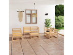 7-piece garden furniture set, solid pine wood