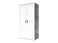 Meubiana 2-door wardrobe, white and grey