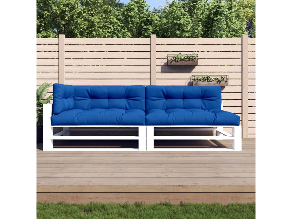Meubiana 5-piece blue fabric pallet cushions