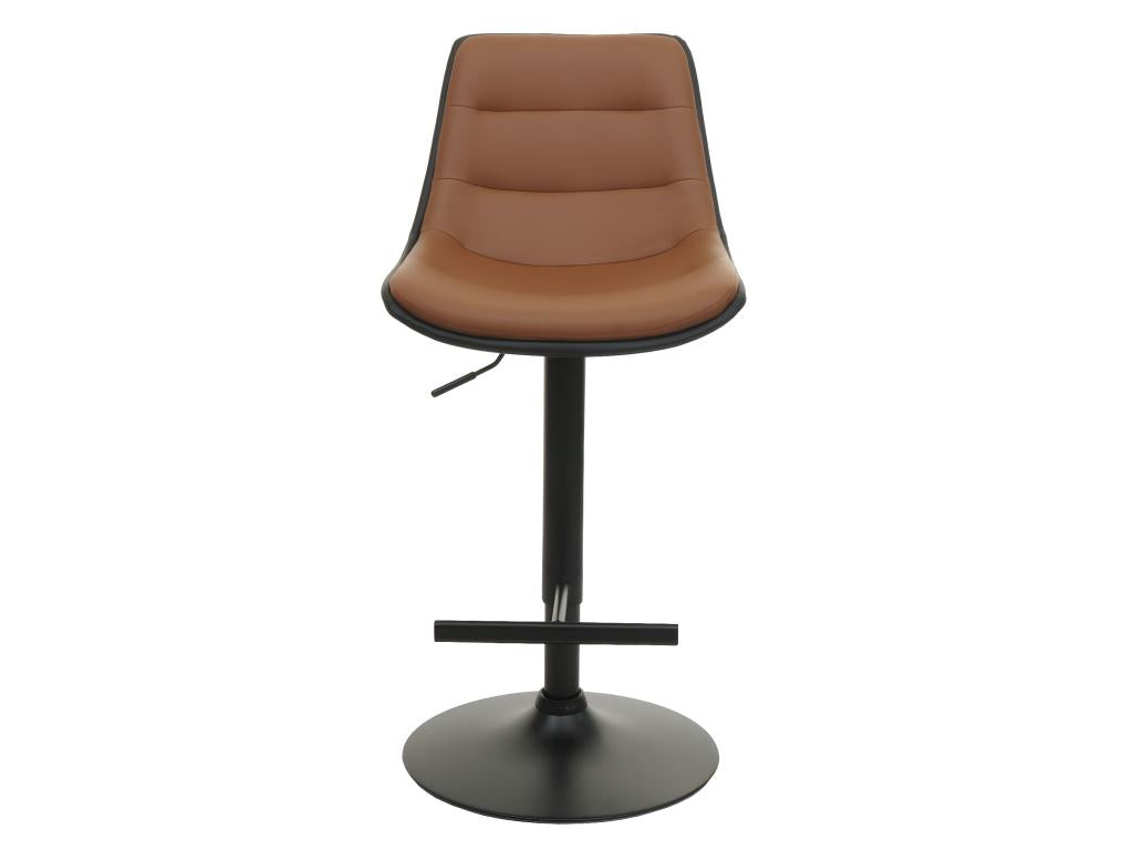 Set of 2 Meubiana-L85 bar stools, bar chair, counter stool, swivel stool, adjustable height with faux leather backrest
