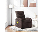 Dark Brown Fabric Reclining Massage Chair