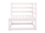2-Piece Garden Corner Sofas, White, Solid Pine Wood