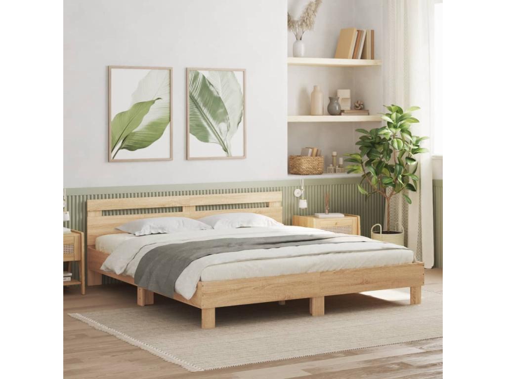 Meubiana oak bed frame (160x200 cm) without mattress