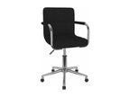 Black Fabric Swivel Dining Chair