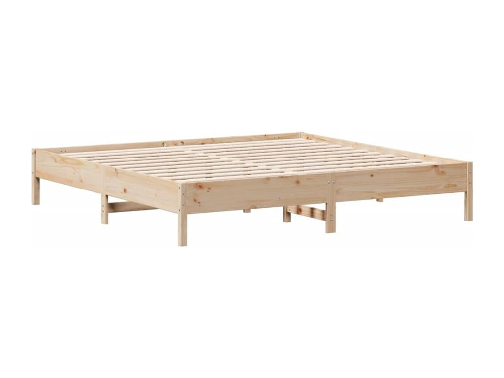 Bed frame without mattress 200x200 cm solid pine wood