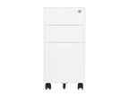 Mobile filing cabinet, white, 30x45x59 cm, steel