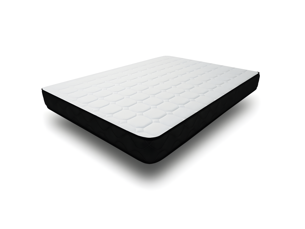 Homzora Foam Mattress Set - 160x200 - Memory Foam Comfort Layer - White Slatted Base