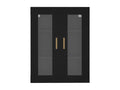 Black wall-mounted cabinet, 69.5x34x90 cm