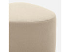 pebble-shaped stool- pouf in beige fabric - Meubiana L 60 x D 44 x H 40cm