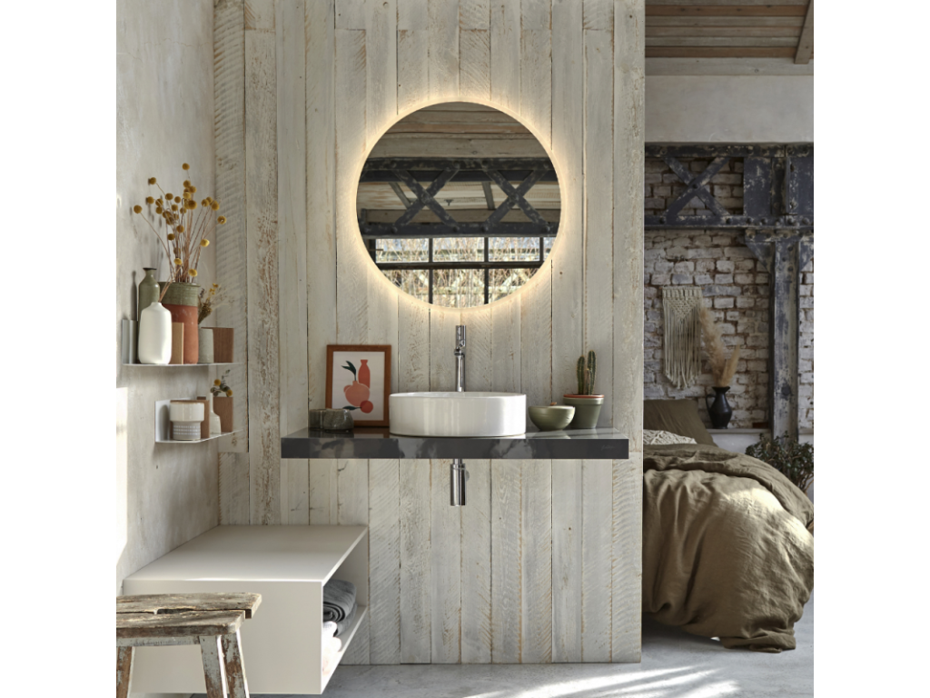 Meubiana countertop washbasin, glossy white