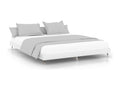 High-gloss white bed frame 180x200 engineered wood