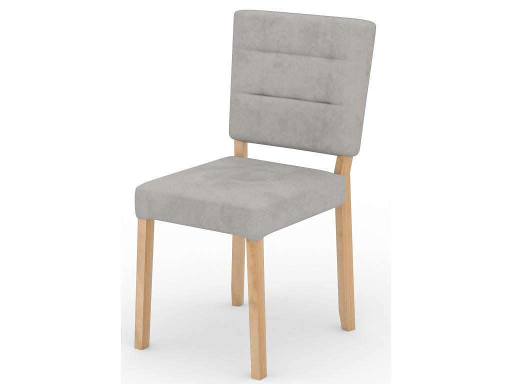 Modern chair in natural beech wood and choice of fabric Kloba-Tissu 27132